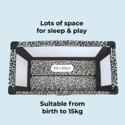 My Babiie Leopard Travel Cot -Baby Supplies SDER5TU6