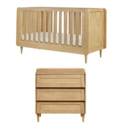 Tutti Bambini Japandi 2 Piece Room Set – Light Oak -Baby Supplies SWERT5