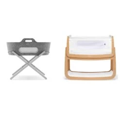 Snuzpod4 And SnuzBaskit With Stand Bundle – Natural And Grey