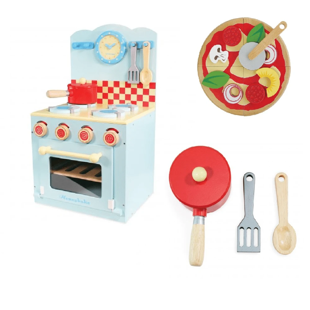 Le Toy Van Oven And Hob Blue With Pizza 3 Le Toy Van Oven And Hob Blue With Pizza