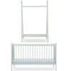 CuddleCo Nola Cot Bed And Clothing Rail – Sage Green -Baby Supplies U686T8