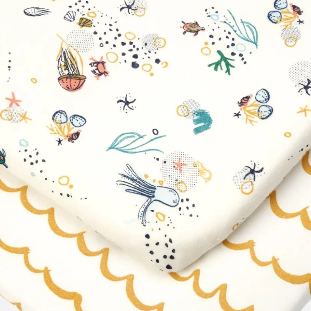 Tutti Bambini COT BED Fitted Sheets 2pk – Our Planet 4 Tutti Bambini COT BED Fitted Sheets 2pk – Our Planet - Image 2