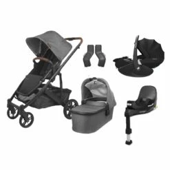 UPPAbaby Cruz V2 3 In 1 Travel System + Pebble 360 Pro2 + Rotating Base – Greyson