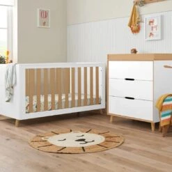 Tutti Bambini Fika 2 Piece Room Set – White/Light Oak