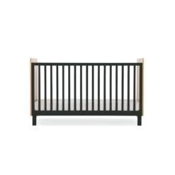 CuddleCo Rafi Cot Bed – Oak And Black 11 CuddleCo Rafi Cot Bed – Oak And Black -Baby Supplies Web Desktop 1600x1600 RAFI BLACK14 LR CUTOUT COTBED scaled 1