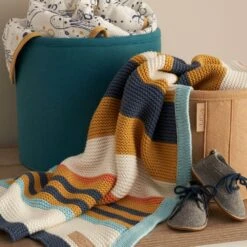 Tutti Bambini Chunky Knitted Baby Blanket – Our Planet -Baby Supplies ZAF