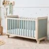 Tutti Bambini Kuba Cot Bed – Pickled Oak/Sage Weave -Baby Supplies ZSWER5