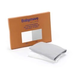 Babymore Air Motion Fitted Sheets Crib Pack Of 2 – White & Grey