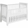 Babymore White Eva Dropside Sleigh Cot Bed 2 Babymore White Eva Dropside Sleigh Cot Bed -Baby Supplies babymore eva dropside cot bed white 1