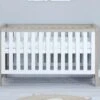 Babymore Luno Cot Bed – White/Oak -Baby Supplies babymore luno cot bed white oak scaled 1