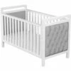 Babymore Deluxe Velvet Cot Bed White/Grey -Baby Supplies babymore velvet