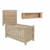 Babystyle Bordeaux Oak Nursery Room Set/Cotbed/Dresser/Shelf/Mattress