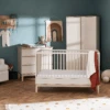 Obaby Astrid 5 Piece Nursery Room Set/Shelf/Mattress – Satin/Oak