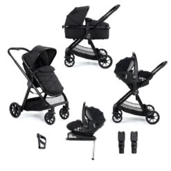 Mimi Travel System Pecan I-Size Car Seat With ISOFIX Base – Black