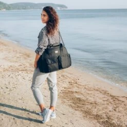 Bizzi Growin Travel Crib Changing Bag Chelsea Black -Baby Supplies changing pod black 10