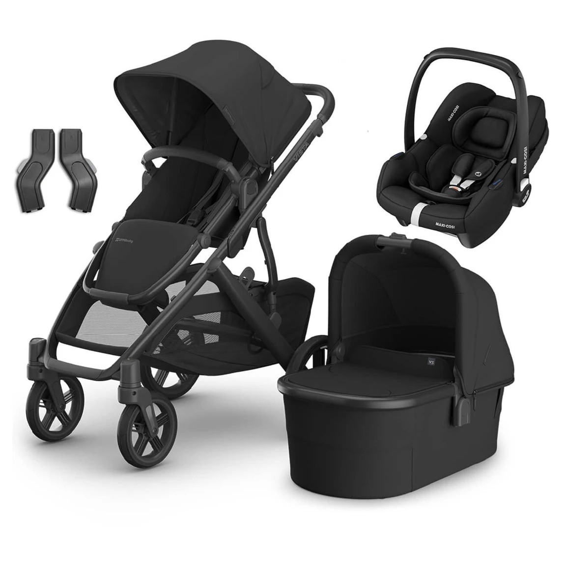 UPPAbaby VISTA V3 Travel System Jake + Maxi Cosi Cabriofix + Optional Base 3 UPPAbaby VISTA V3 Travel System Jake + Maxi Cosi Cabriofix + Optional Base