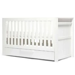 Mamas & Papas Franklin White Wash Cotbed With Premium Pocket Spring Mattress -Baby Supplies dfgm