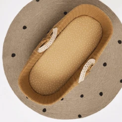 Little Green Sheep Organic Moses Basket Fitted Sheet Printed Honey -Baby Supplies dfgrt64