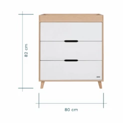 Tutti Bambini Fika 2 Piece Room Set – White/Light Oak -Baby Supplies dr6t4