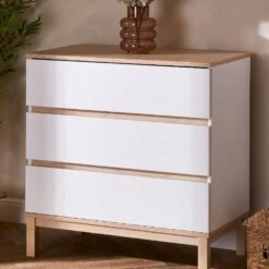 Obaby Astrid 2 Piece Nursery Room Set – White/Oak -Baby Supplies drhji 1