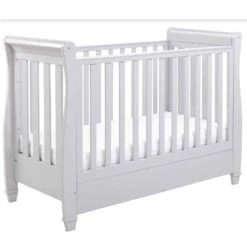 Babymore Eva Dropside Sleigh Cot Bed – Grey