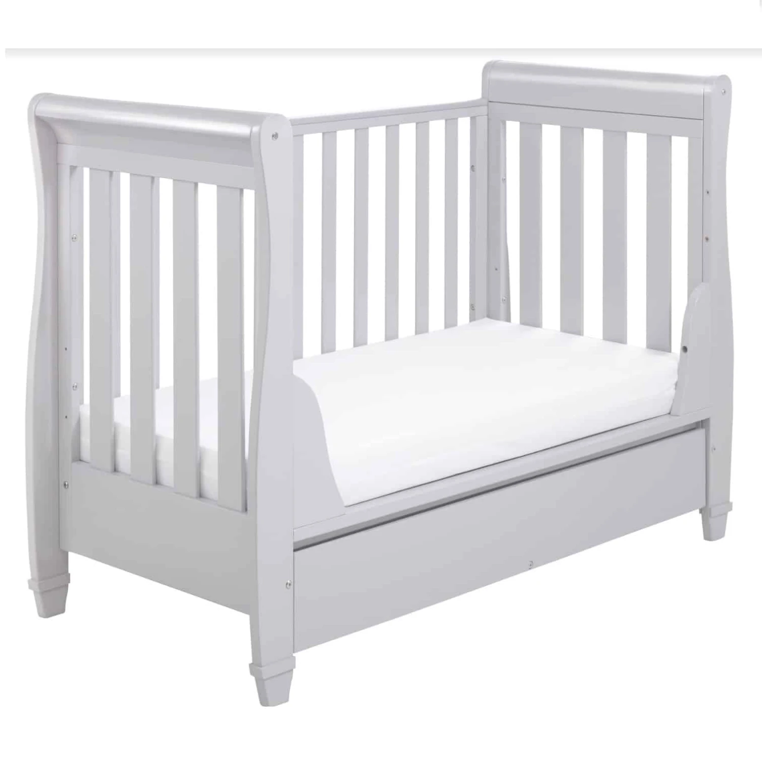 Babymore Eva Dropside Sleigh Cot Bed – Grey 4 Babymore Eva Dropside Sleigh Cot Bed – Grey - Image 2