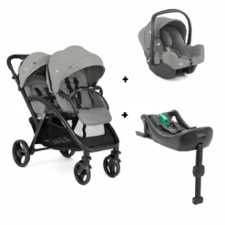 Joie EvaLite DUO Stroller Pebble With Car Seat And Isofix Base