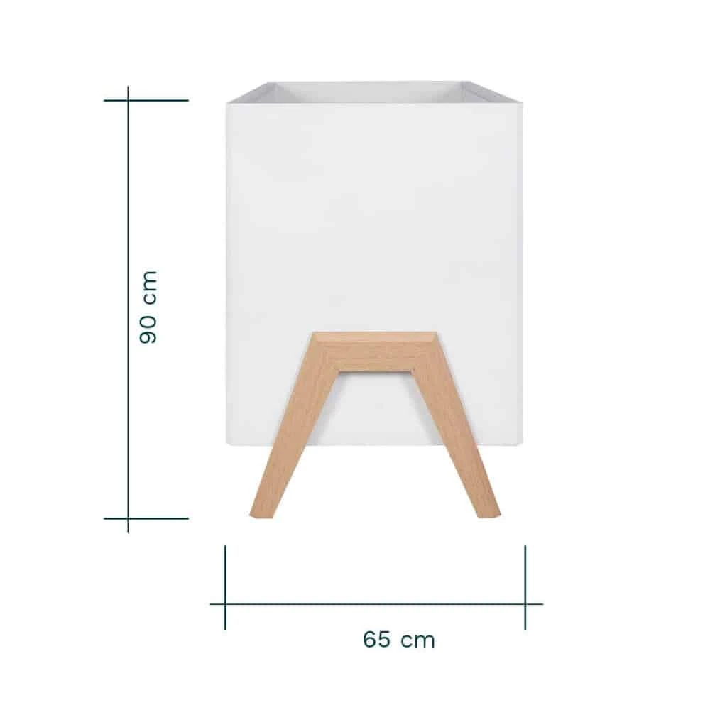 Tutti Bambini Fuori Mini Cot Bed White & Light Oak 6 Tutti Bambini Fuori Mini Cot Bed White & Light Oak - Image 4