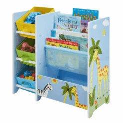Liberty House Toys Safari Book Display Unit With Fabric Storage Boxes -Baby Supplies fdgtygr