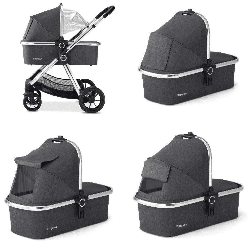 Babymore Memore V2 Pram Pushchair 11 Piece Chrome 6 Babymore Memore V2 Pram Pushchair 11 Piece Chrome - Image 4