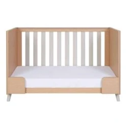 Tutti Bambini Fika Mini Cot Bed – Light Oak/White Sand -Baby Supplies fgh 2
