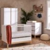 Obaby Astrid 4in1 4 Piece Nursery Room Set/Mattress – White