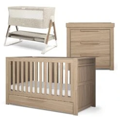 Mamas & Papas Franklin 2 Plus 2 Newborn Nursery Room Set β Natural Oak