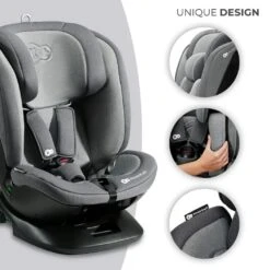Kinderkraft XPEDITION 2 I-Size Car Seat 40-150cm Grey -Baby Supplies gftur