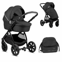 Noordi Fjordi 2 In 1 Pushchair – Black