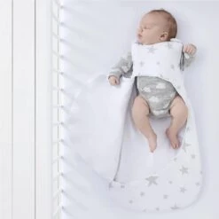 SnuzPouch Sleeping Bag Grey Star 0-6m – 1.0 Tog -Baby Supplies gj768