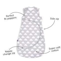 SnuzPouch Sleeping Bag Cloud Nine 0-6m – 2.5 Tog -Baby Supplies gjuiuy7 1