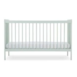 CuddleCo Nola Cot Bed And Clothing Rail – Sage Green 7 CuddleCo Nola Cot Bed And Clothing Rail – Sage Green -Baby Supplies gnj