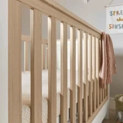 Mamas & Papas Harwell Cotbed White/Natural With Premium Pocket Spring Mattress -Baby Supplies gtu67