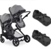 Hauck Melange Grey Atlantic Twin Stroller/Carrycot Bundle 2 -Baby Supplies hauck atlantic and 2 carrycots