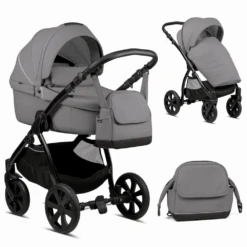 Noordi Fjordi Leather 2 In 1 Pram – Sleet