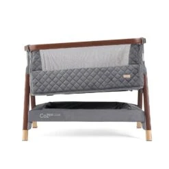 Tutti Bambini CoZee Luxe Bedside Crib – Walnut/Slate -Baby Supplies hgyu