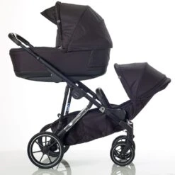Mee-Go UNO Plus Baby And Toddler Tandem Pushchair Black/Chrome