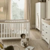 Mamas & Papas Wedmore 3 Piece Nursery Room Set – White/Natural -Baby Supplies hyyiyiiy