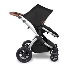 Ickle Bubba Stomp V4 All In One Isofix Travel System – Midnight Chrome -Baby Supplies ickle bubba stroller midnight chrome stroller side on