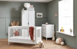 Obaby Maya 3 Piece Acrylic Nursery Room Set – White