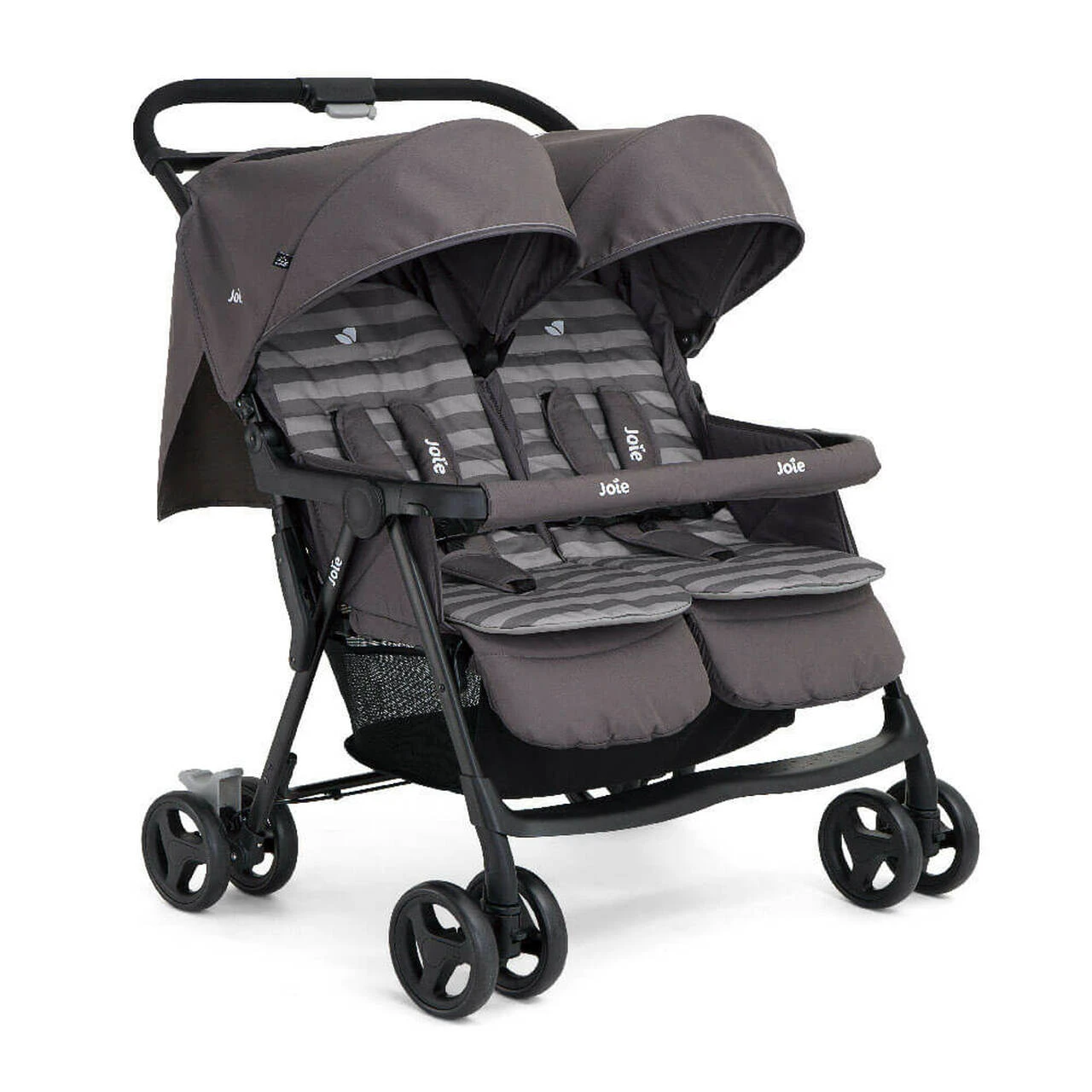 Joie Aire Twin Stroller Dark Pewter With 2 Footmuffs 3 Joie Aire Twin Stroller Dark Pewter With 2 Footmuffs