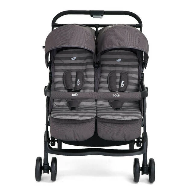 Joie Aire Twin Stroller Dark Pewter With 2 Footmuffs 5 Joie Aire Twin Stroller Dark Pewter With 2 Footmuffs - Image 3