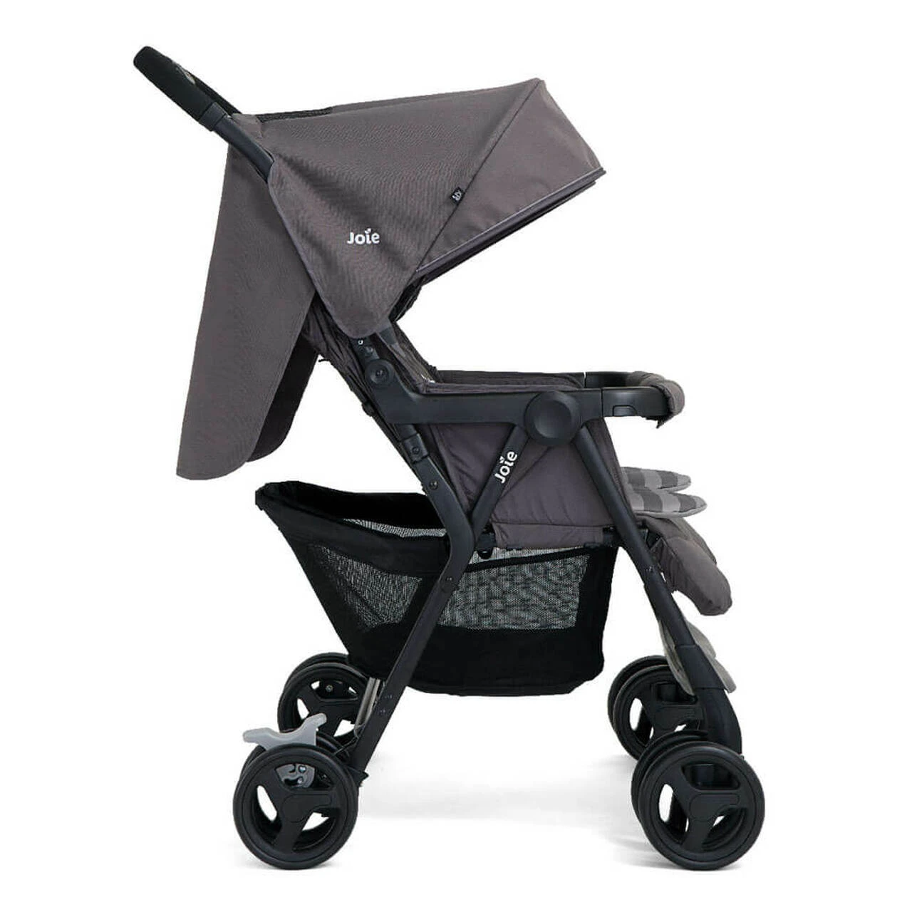 Joie Aire Twin Stroller Dark Pewter With 2 Footmuffs 4 Joie Aire Twin Stroller Dark Pewter With 2 Footmuffs - Image 2