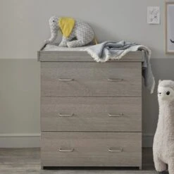 Babymore Caro 4-1 Cot Bed 4 Piece Nursery Set – Grey Wash -Baby Supplies jtyu6